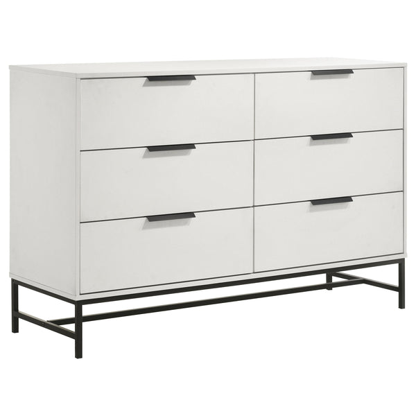 Coaster Furniture Sonora 224863 6-Drawer Bedroom Dresser - White IMAGE 1
