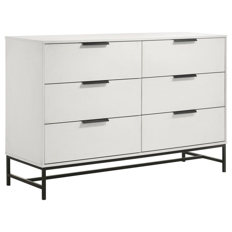 Coaster Furniture Sonora 224863 6-Drawer Bedroom Dresser - White IMAGE 1