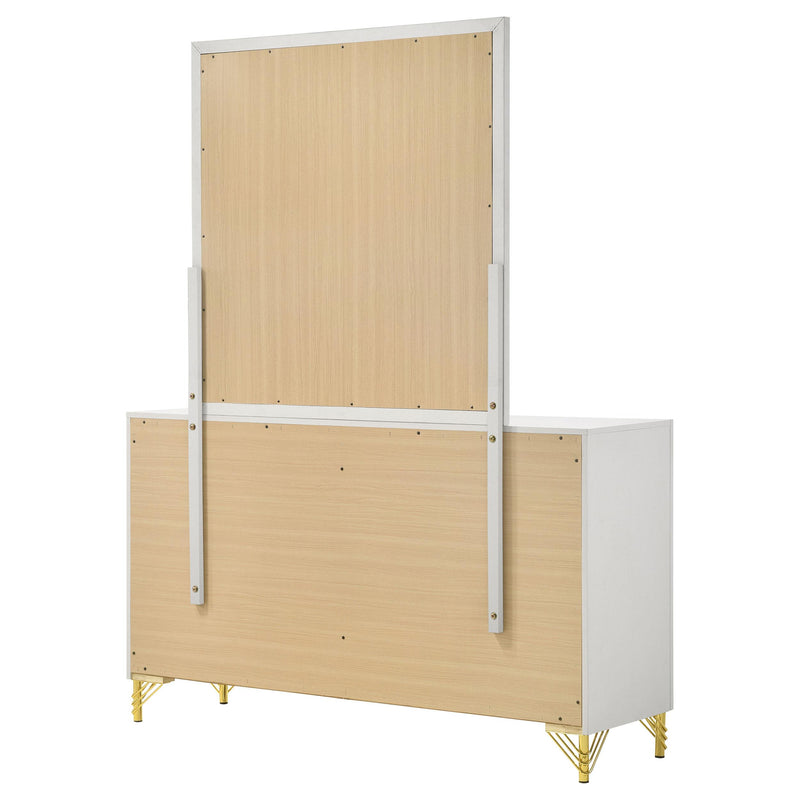 Coaster Furniture Lucia 224733M 6-Drawer Dresser with Mirror - White IMAGE 7