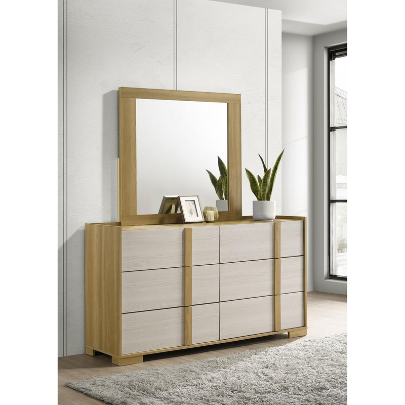 Coaster Furniture Hyland 215653M 6-Drawer Dresser with Mirror - Natural IMAGE 9