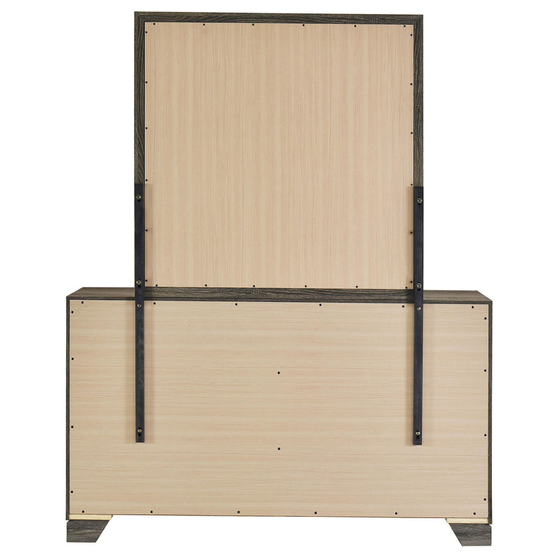 Coaster Furniture Wright 223343M 6-Drawer Dresser and Mirror - Brown Oak IMAGE 6