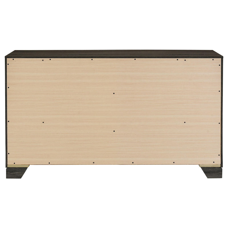Coaster Furniture Wright 223343 6-Drawer Dresser Cabinet - Brown Oak IMAGE 6