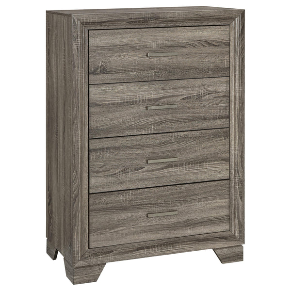 Coaster Furniture Wright 223345 4-Drawer Chest of Drawers - Brown Oak IMAGE 1