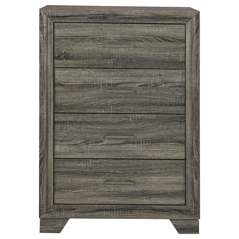 Coaster Furniture Wright 223345 4-Drawer Chest of Drawers - Brown Oak IMAGE 2