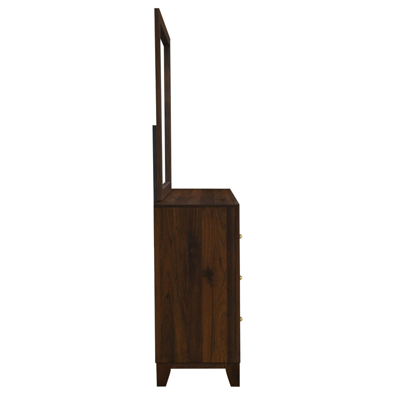 Coaster Furniture Welsley 223443M 6-Drawer Dresser and Mirror - Walnut IMAGE 7
