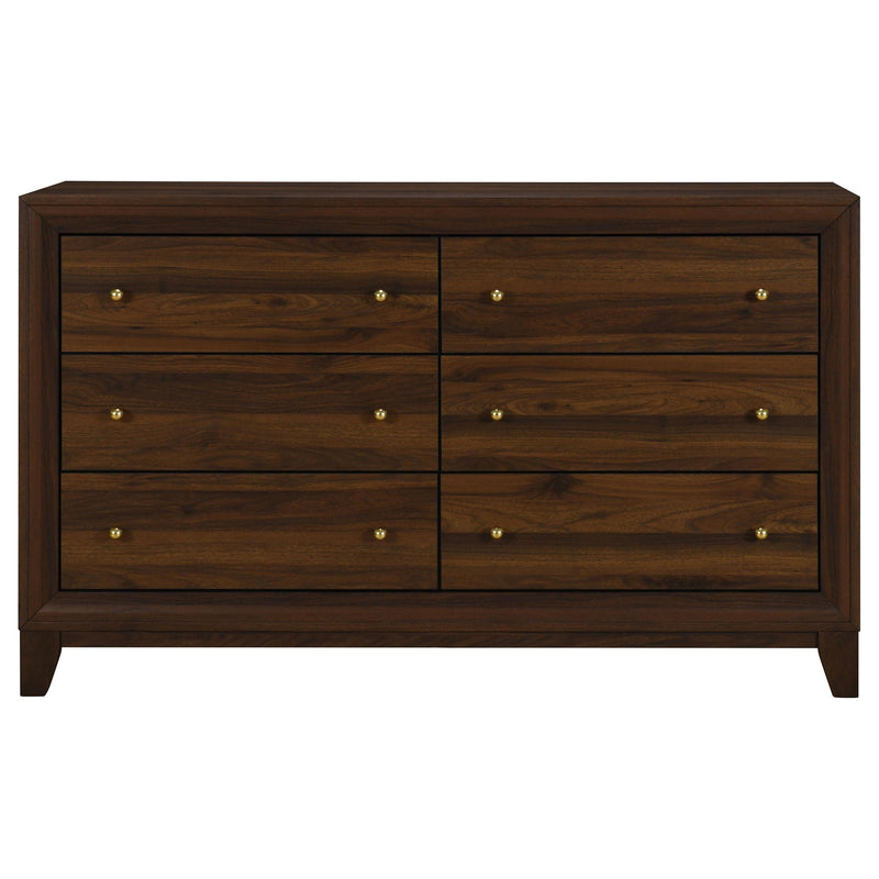 Coaster Furniture Welsley 223443 6-Drawer Dresser Cabinet - Walnut IMAGE 1