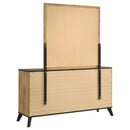 Coaster Furniture Kaywood 225003M 6-Drawer Dresser and Mirror - Natural Pine IMAGE 5