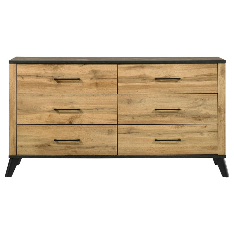 Coaster Furniture Kaywood 225003 6-Drawer Dresser Cabinet - Natural Pine IMAGE 2