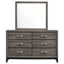  Coaster Furniture Watson 212423M 6-Drawer Dresser with Mirror - Grey Oak IMAGE 2