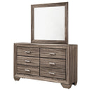  Coaster Furniture Kauffman 204193M 6-Drawer Dresser with Mirror - Washed Taupe IMAGE 3