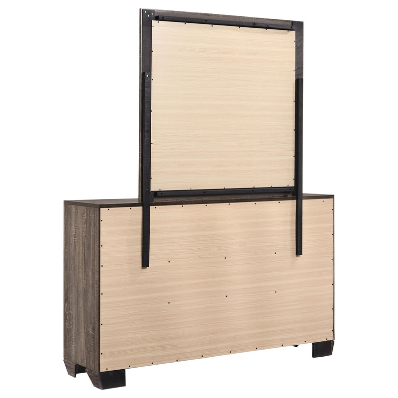 Coaster Furniture Kauffman 204193M 6-Drawer Dresser with Mirror - Washed Taupe IMAGE 5