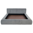  Coaster Furniture Wilshire 315981KW Upholstered California King Platform Bed - Grey IMAGE 3