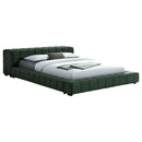  Coaster Furniture Trinity 306120Q Upholstered Queen Platform Bed - Green IMAGE 2