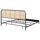  Coaster Furniture Amherst 360351KE Radio Weave Rattan Metal Eastern King Bed - Black IMAGE 6