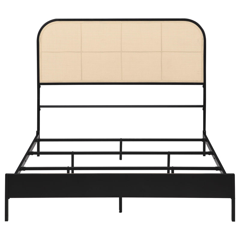  Coaster Furniture Amherst 360351F Radio Weave Rattan Metal Full Bed - Black IMAGE 2