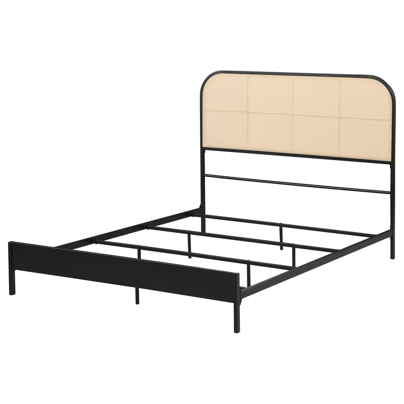  Coaster Furniture Amherst 360351F Radio Weave Rattan Metal Full Bed - Black IMAGE 3