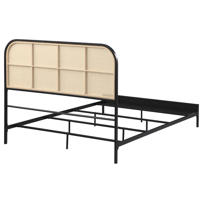  Coaster Furniture Amherst 360351F Radio Weave Rattan Metal Full Bed - Black IMAGE 6