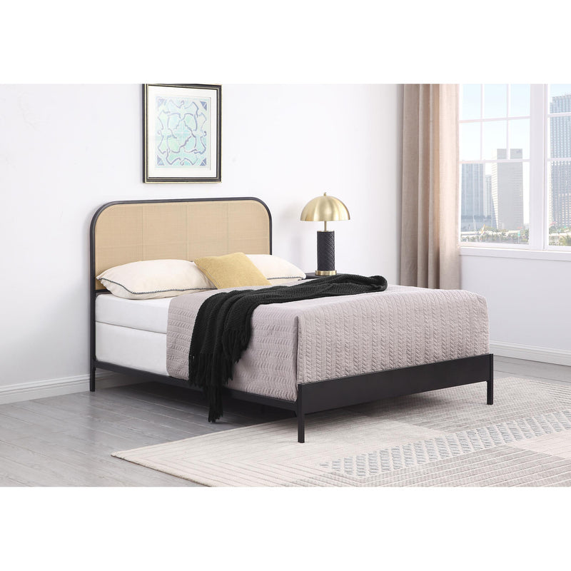  Coaster Furniture Amherst 360351F Radio Weave Rattan Metal Full Bed - Black IMAGE 8