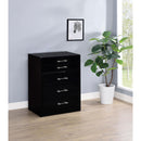 Coaster Furniture Danbury 930209 3-Drawer Makeup Vanity & Stool - Set Black High Gloss IMAGE 15