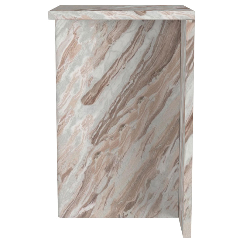  Coaster Furniture Bowdoin 930053 Genuine Marble Accent Side Table - Grey IMAGE 4