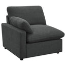  Coaster Furniture Collins 609531P Modular Power Sofa - Dark Grey IMAGE 4