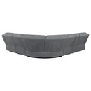 Coaster Furniture Bahrain 609540 6 pc Modular Reclining Sectional Sofa - Charcoal IMAGE 4
