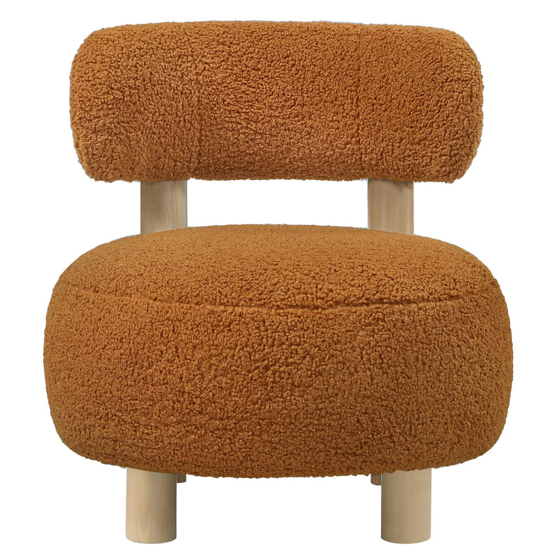Coaster Furniture Zonie 903167 Boucle Upholstered Barrel Back Accent Chair - Orange IMAGE 2