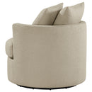  Coaster Furniture Debbie 902274 Upholstered Swivel Accent Chair - Camel IMAGE 5