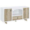 Coaster Furniture Dalton 950405 2-door Storage Cabinet - White and Distressed Pine IMAGE 1