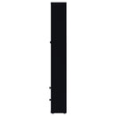 Coaster Furniture Hawthorne 953478 4-shelf Glass Door Cabinet with Drawers - Black IMAGE 5