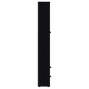 Coaster Furniture Hawthorne 953478 4-shelf Glass Door Cabinet with Drawers - Black IMAGE 8
