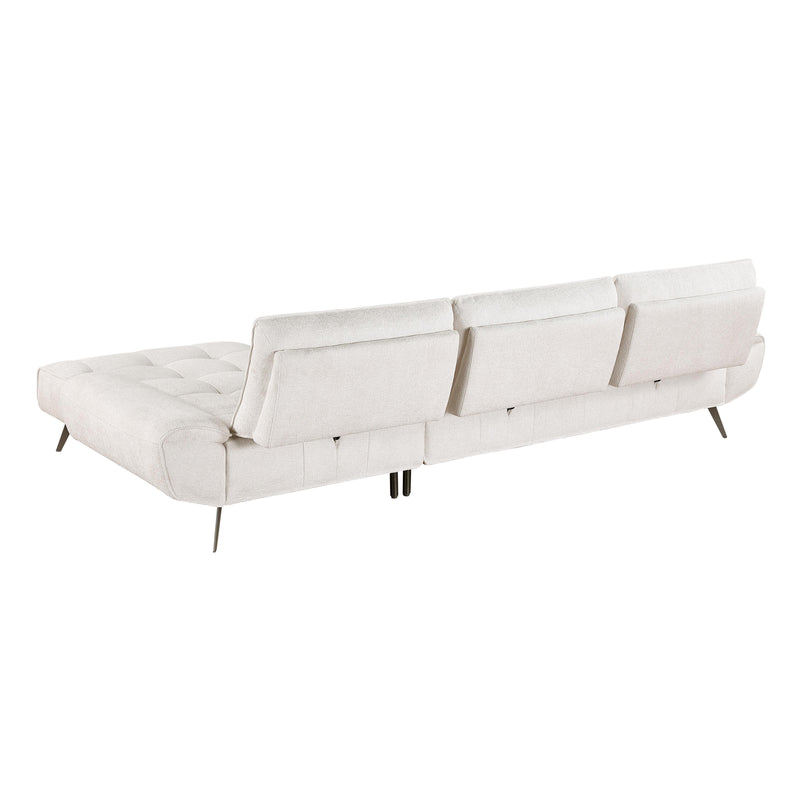 Homelegance 8400BEG*22LRC 2 pc Sectional with Right Chaise and Dual-position Backs for Adjustable Seat Depth IMAGE 13