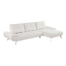 Homelegance 8400BEG*22LRC 2 pc Sectional with Right Chaise and Dual-position Backs for Adjustable Seat Depth IMAGE 2