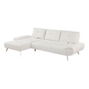 Homelegance 8400BEG*2LC2R 2 pc Sectional with Left Chaise and Dual-position Backs for Adjustable Seat Depth IMAGE 2