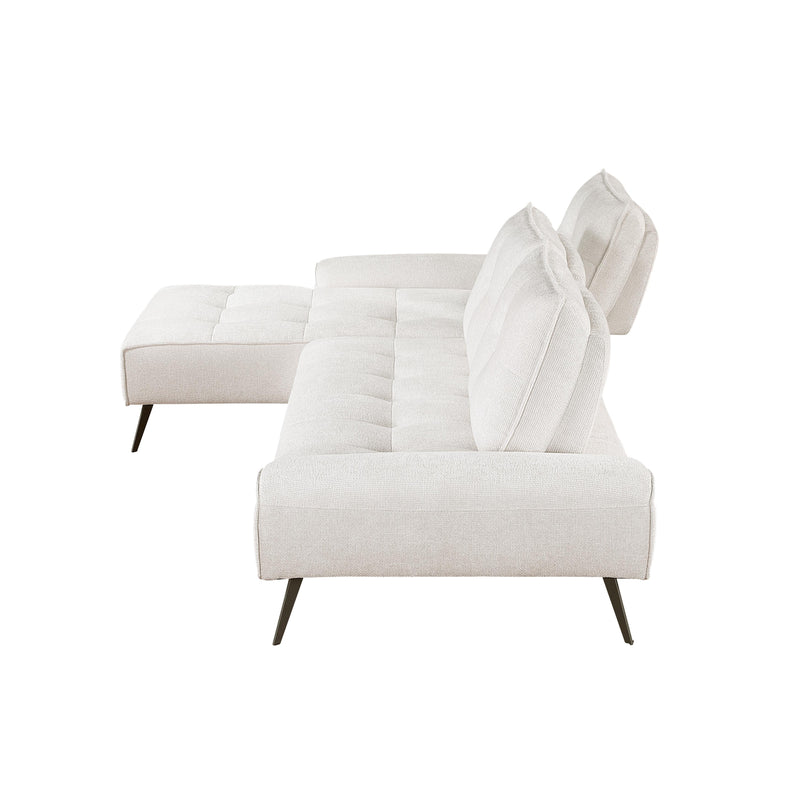 Homelegance 8400BEG*2LC2R 2 pc Sectional with Left Chaise and Dual-position Backs for Adjustable Seat Depth IMAGE 7