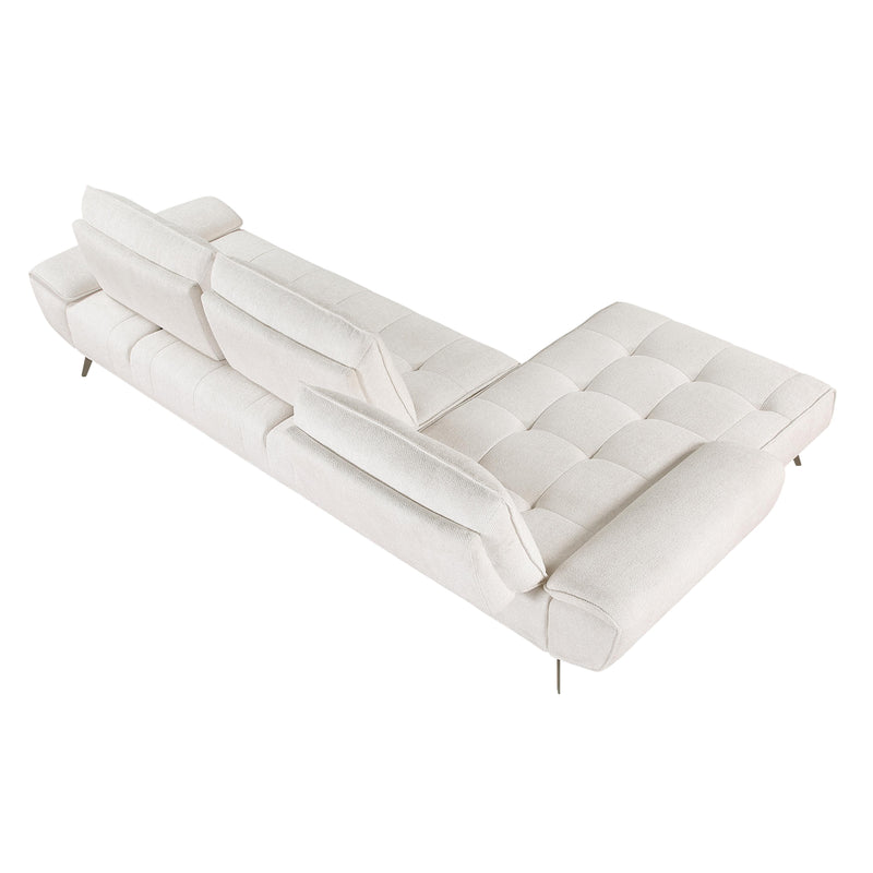 Homelegance 8400BEG*2LC2R 2 pc Sectional with Left Chaise and Dual-position Backs for Adjustable Seat Depth IMAGE 9