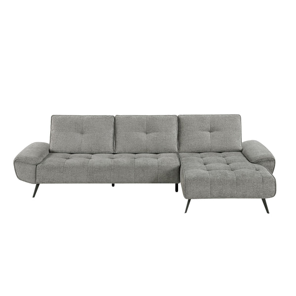 Homelegance 8400DVG*22LRC 2 pc Sectional with Right Chaise and Dual-position Backs for Adjustable Seat Depth IMAGE 1