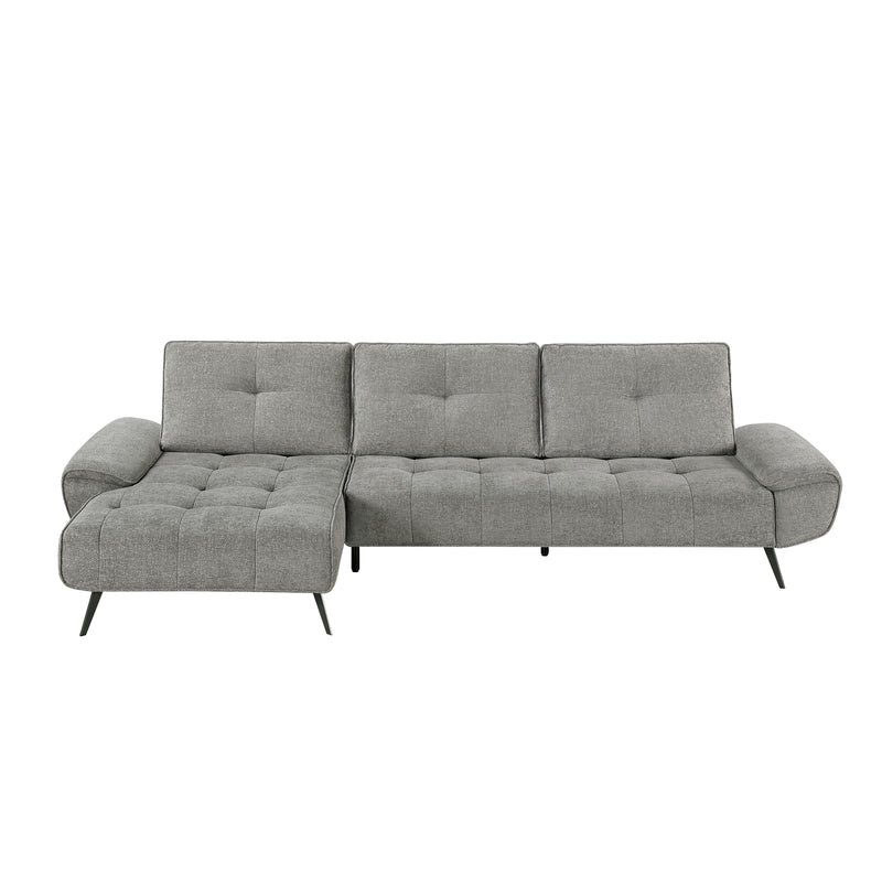 Homelegance 8400DVG*2LC2R 2 pc Sectional with Left Chaise and Dual-position Backs for Adjustable Seat Depth IMAGE 1