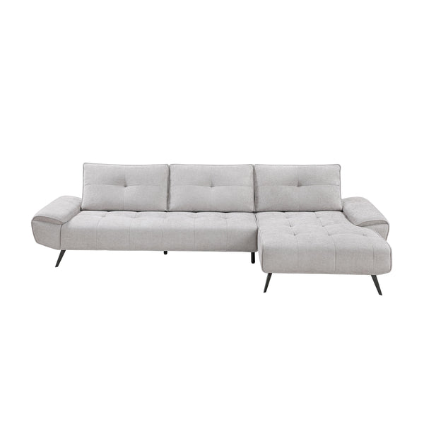 Homelegance 8400LTG*22LRC 2 pc Sectional with Right Chaise and Dual-position Backs for Adjustable Seat Depth IMAGE 1