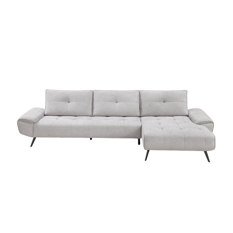 Homelegance 8400LTG*22LRC 2 pc Sectional with Right Chaise and Dual-position Backs for Adjustable Seat Depth IMAGE 1
