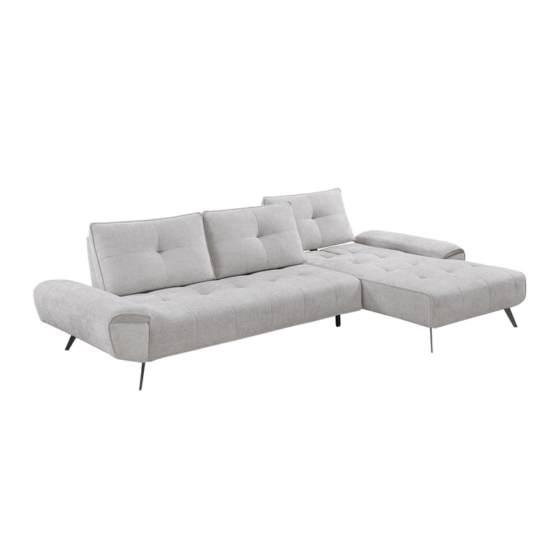 Homelegance 8400LTG*22LRC 2 pc Sectional with Right Chaise and Dual-position Backs for Adjustable Seat Depth IMAGE 6