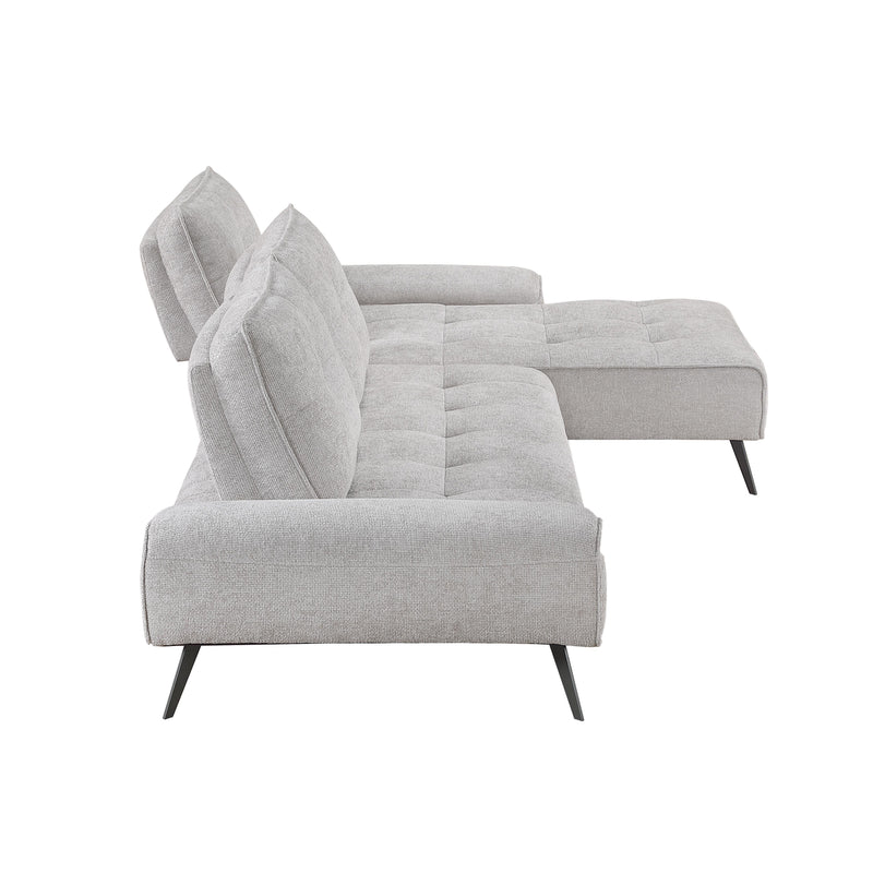 Homelegance 8400LTG*22LRC 2 pc Sectional with Right Chaise and Dual-position Backs for Adjustable Seat Depth IMAGE 7