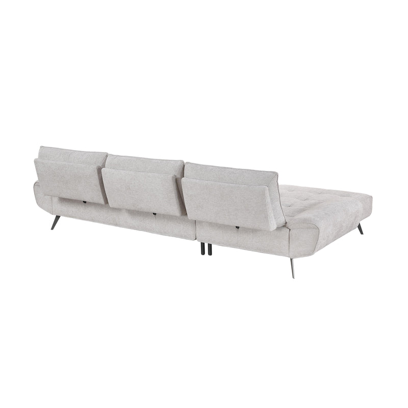 Homelegance 8400LTG*2LC2R 2 pc Sectional with Left Chaise and Dual-position Backs for Adjustable Seat Depth IMAGE 13