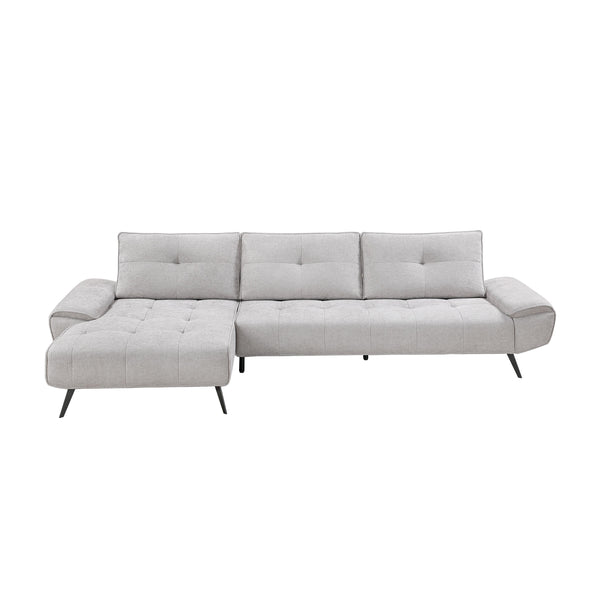 Homelegance 8400LTG*2LC2R 2 pc Sectional with Left Chaise and Dual-position Backs for Adjustable Seat Depth IMAGE 1