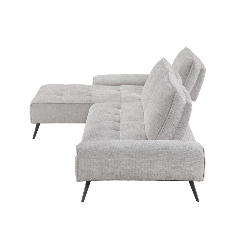 Homelegance 8400LTG*2LC2R 2 pc Sectional with Left Chaise and Dual-position Backs for Adjustable Seat Depth IMAGE 7