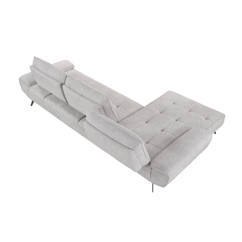 Homelegance 8400LTG*2LC2R 2 pc Sectional with Left Chaise and Dual-position Backs for Adjustable Seat Depth IMAGE 9