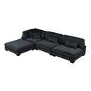 Homelegance Traverse 8555BK*2AC1CROT 4 pc Modular Sectional with Ottoman IMAGE 1