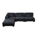 Homelegance Traverse 8555BK*2AC1CROT 4 pc Modular Sectional with Ottoman IMAGE 3