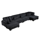 Homelegance Traverse 8555BK*2AC2VC 4 pc Modular Sectional with Reversible Chaise IMAGE 1
