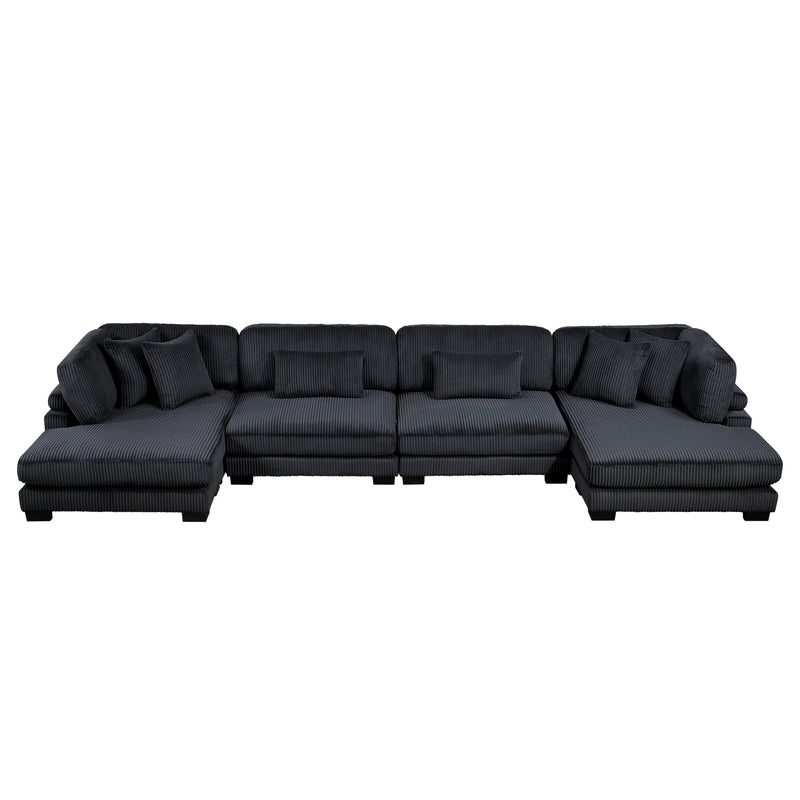 Homelegance Traverse 8555BK*2AC2VC 4 pc Modular Sectional with Reversible Chaise IMAGE 2